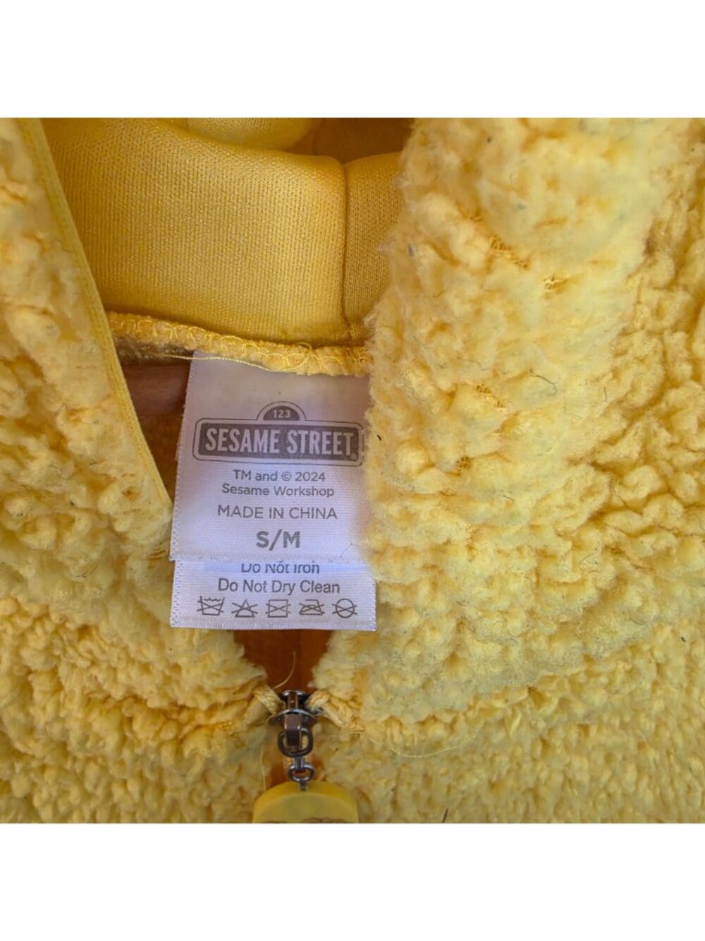 Sesame Street Big Bird Adult Hooded Costume Sherpa Jumpsuit S/M Spirit 2024 - Picture 3 of 8